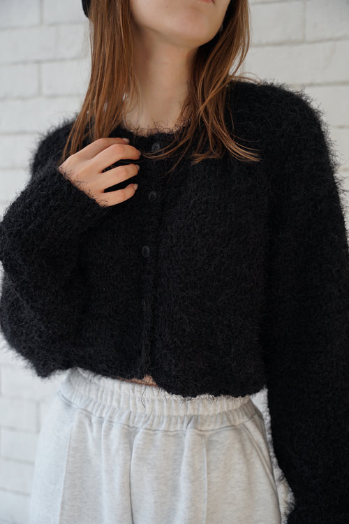 2way shaggy knit tops