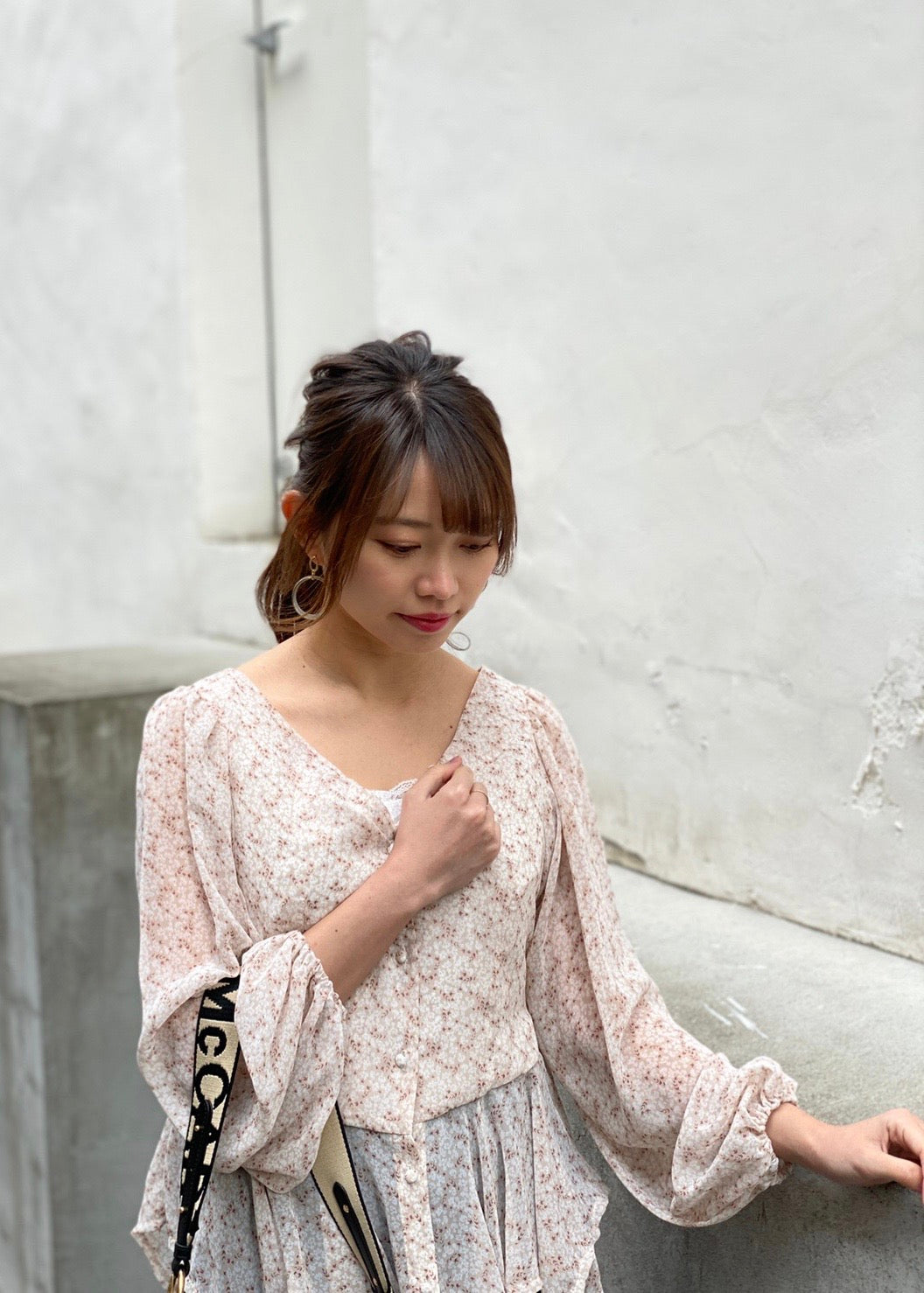 Flower chiffon blouse