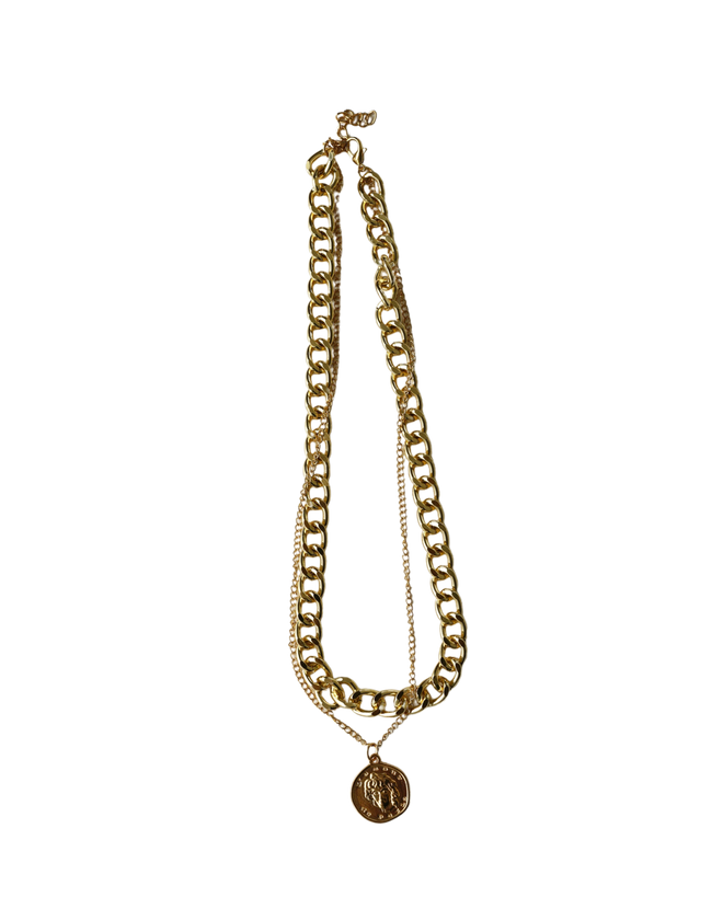 Chain coin necklace