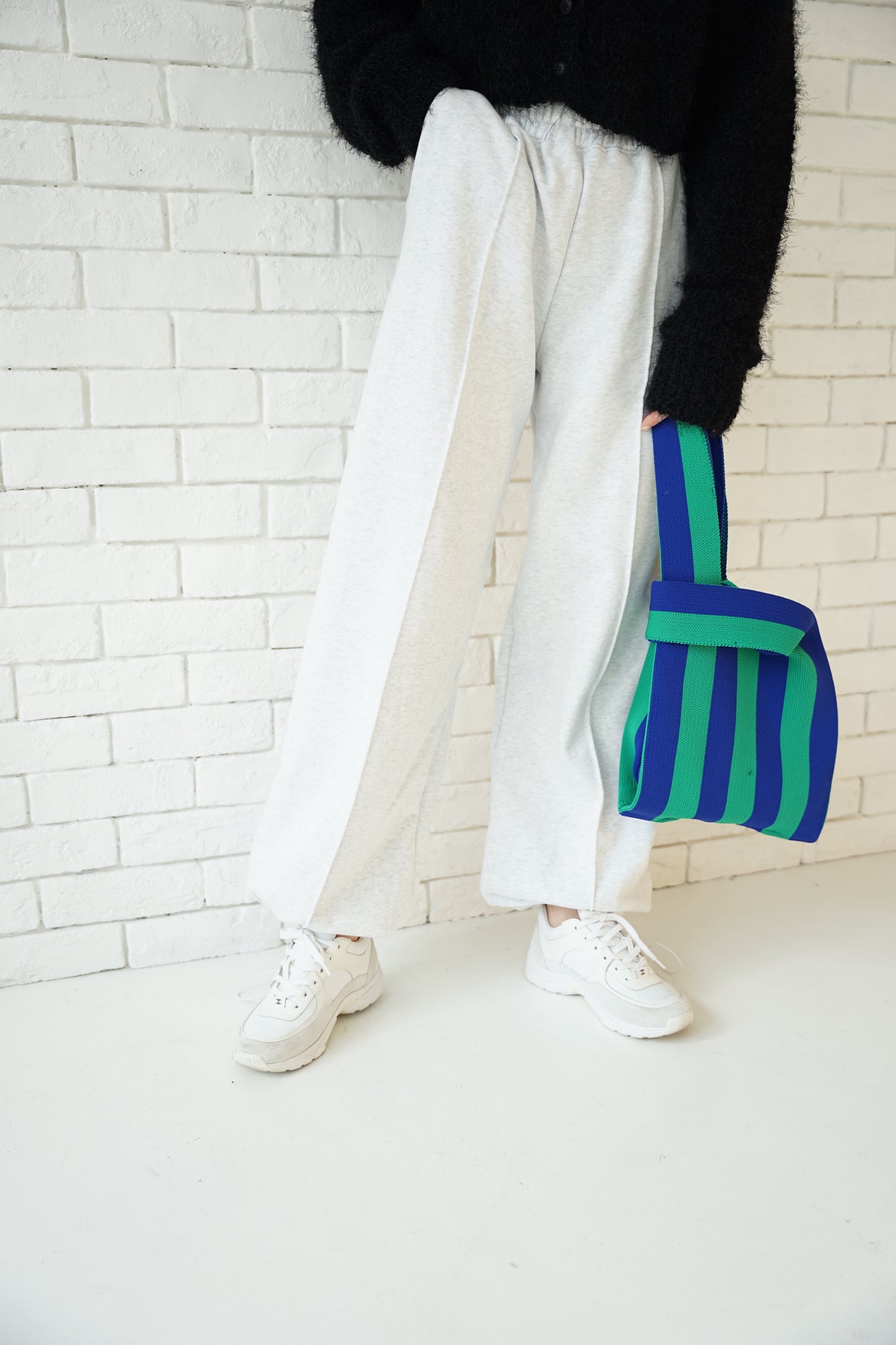 Stripe tote bag