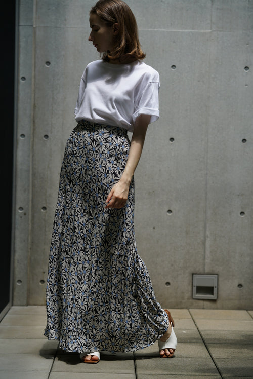 Flower aline long skirt