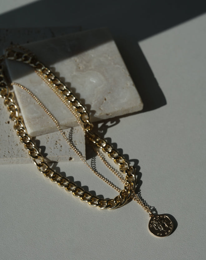Chain coin necklace