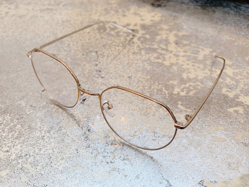 Thin frame silver glasses