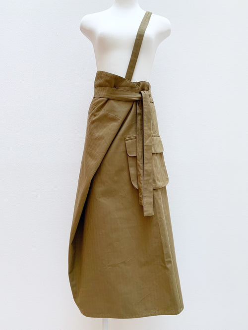 One shoulder wrap skirt