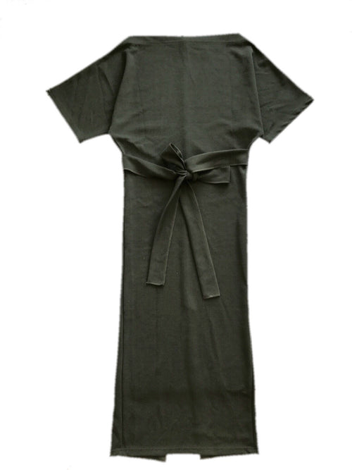 Boat neck long one-piece